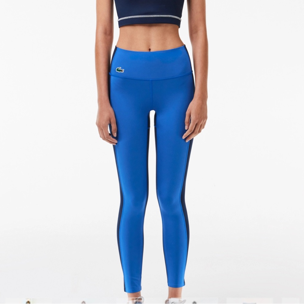 Lacoste Women Blue Ultra Dry Stretch Leggings